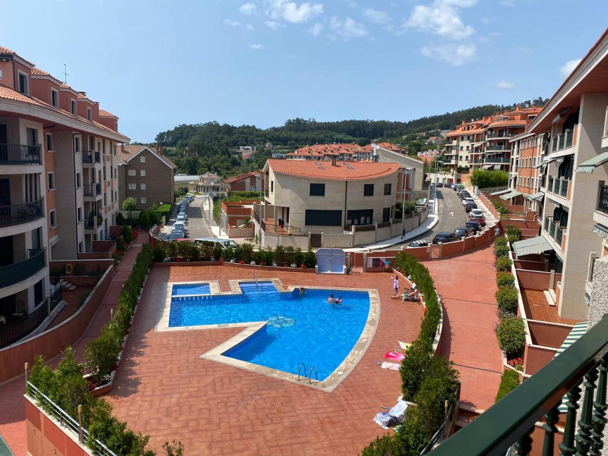 Apartamento Con Vistas Al Mar, Piscina Y Parking Lägenhet Sanxenxo Exteriör bild